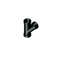 Lesso America Lesso 45 deg Pipe Wye, 2 in, Hub, ABS, Black LN600-020L